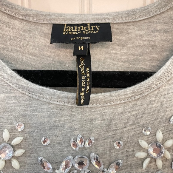 LAUNDRY by Shelli Seagal Girls Rhinestones & Sequins Tulle Sleeveless Dress - Picture 10 of 12